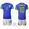 Maglia ufficiale Brasile Neymar Jr 10 Trasferta Mondiali 2022 per Bambino